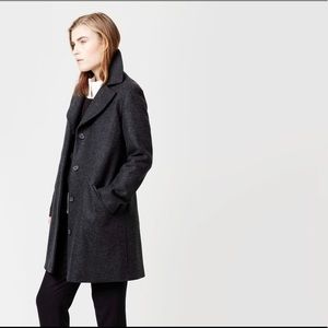 The Arrivals minimal gray wool coat
